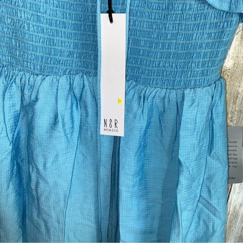 NWT NSR Blue Smocked Dress - Picture 5 of 6